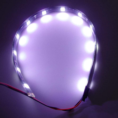 HYADA 12V 1Ft 12 6 inches (White,Pack 6) DC Waterproof LED Strip Underbody Light with Wires for Motor