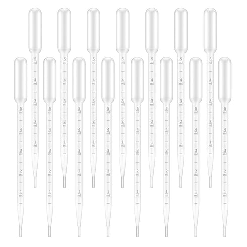 G2PLUS 100PCS 5ml Transfer Pipettes, Plastic Graduated Disposable Droppers for Liquid, Science Laboratory