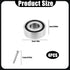 Cluksik 4 Screws,0.39" W*1.18" (30 10mm) Pcs Cutting Board Metal Feet with H Board Feet Legs with Silicone Rubber