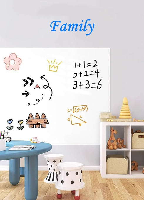 White Board Wallpaper 24” x 40” Dry Erase Sticker, Peel and Stick Self Adhesive Chalkboard Contact Paper for Home Office
