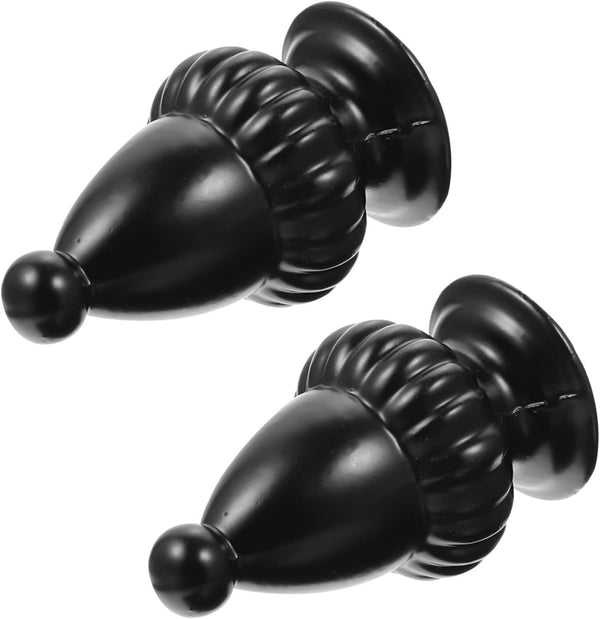 Gadpiparty 2pcs Black Aluminum Lamp Finial Simple Decorative Light Accessory for Table and