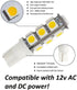 Sago 10 Pack, Wedge T10-T5 1w Bulb 360deg LED Extra bright for Malibu 12v Dc Landscape Light-13 SMD- pure White by Sago
