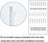 XFJYMXDM 4 4 Inch 6 Inch Pcs and Ceiling Pendant Light Crossbar Kit, Light Fixture Mounting Bracket Square Kit
