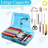 Pencil Box, Clear Pencil Case, Large Capacity Plastic Hard Pencils Case Crayon Box with Snap-Tight Lid Stackable