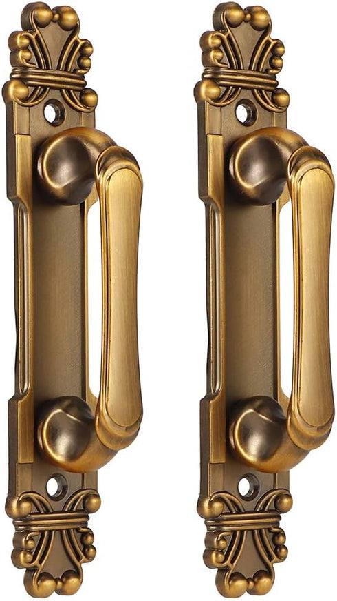 Yosoo Cabinet Door Handle - 2Pcs/Set European Style Antique Zinc Alloy Pull Handle, Cabinet Hardware