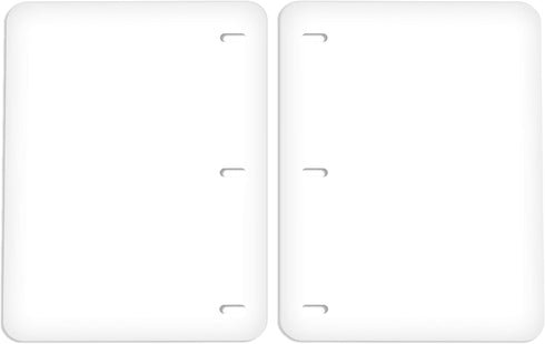 Full Page Flat Sheet Lifters, Natural White, Letter Size 11 x 8.5 Inch, 3-Hole Binder Separators (10 Pack)