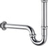 Brass 1-1/4" P-trap Pipe, Adjustable Height Sink Waste Drain Kit, Chrome