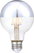Westinghouse 51691EC2 4.5 Watt G25 Dimmable Half Chrome Filament LED Light Bulb, E26 Medium Base, 2 Pack