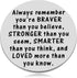 MIXJOY 2-Sided Pocket Hug Token - You Are Braver Than You Believe, Love Gift Miss You Note, 1.5", Silver