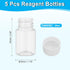PATIKIL 5 Pcs 20ml PET Wide Mouth Reagent Bottles with Screw Cap for Lab Liquid Storage
