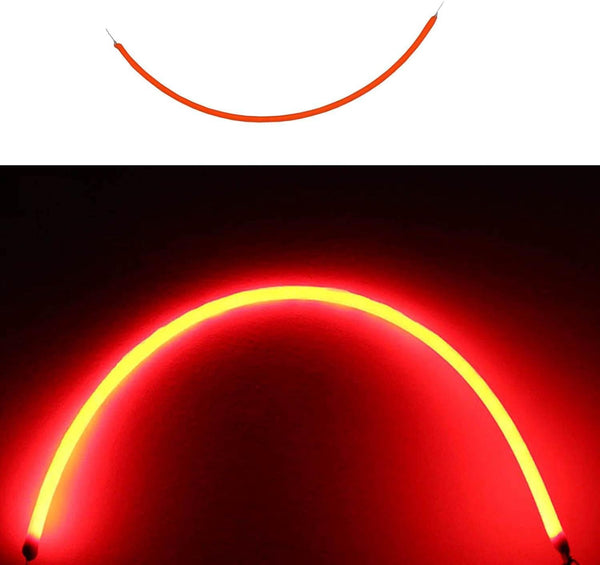 Red 130mm Edison Bulb 3V COB LED Filament Flexible Lamp Parts, Warm Light Accessories (130mm)