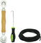 Screen Repair Kit - Roller Tool with Bearing, Retainer Spline (32ft) and Hook for Window Patio Door