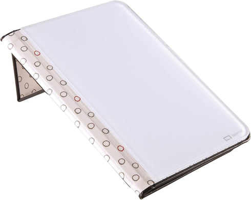 Quartet Portable Glass Dry-Erase Pad, 5" x 8", Closeable Cover, Kickstand, Desktop White Board, Notepad, Travel (Black)