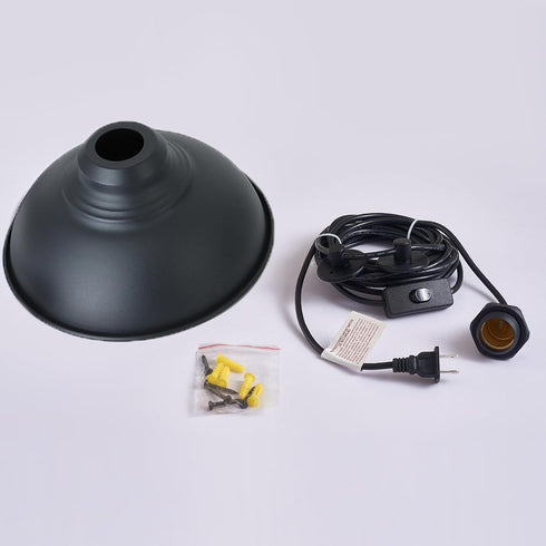 KOLAKODLUX Ma625 Plug in Pendant Light Fixtures Hanging Lamp Shades Hanging Light with Plug in Cord Black Light Corner