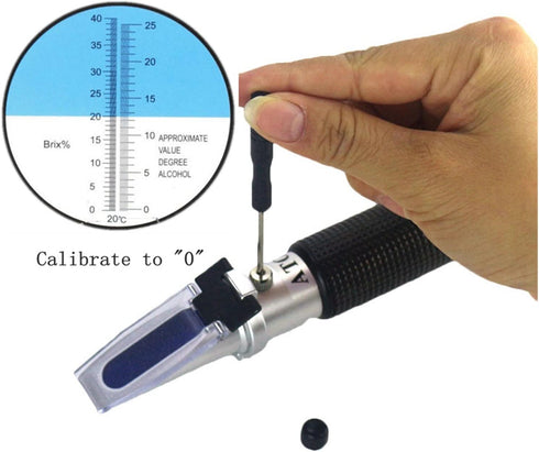 VGVGV 0-25% 0-40% Brix Refractometer, Handheld Grape Refractometer for Wine Spirits Tester Alcoholo Meter Brix Sugar