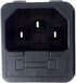 CESS Snap In AC Power Inlet with Fuse Holder, AC Black Socket (4 PACK)