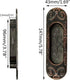 2 Pcs 4.13" European Recessed Flush Pull Handle, Stainless Steel Sliding Door Handle for Cabinet Closet Dresser Drawer