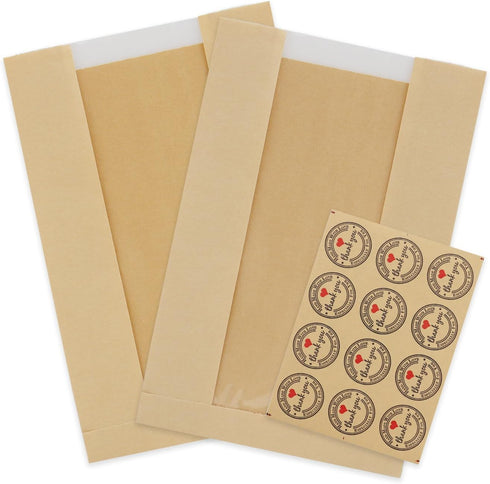 60 Paper Bread Bags for Homemade Bread, Large Kraft Paper Bakery Bag for Baked Food Packaging Storage