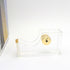 NatSumeBasics Tape Dispenser Desk Pure Gold Acrylic Washi Tapes Holder Dispenser for Aesthetic Office School Accessories Supplies (Clear Yellow Gold) by NatSumeBasics