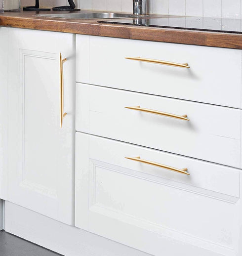 Ryanang 192mm) Gold Brass Drawer Knobs, Door Kitchen Hardware Cupboard,Bedside Cabinet Chest of Drawers Wardrobe