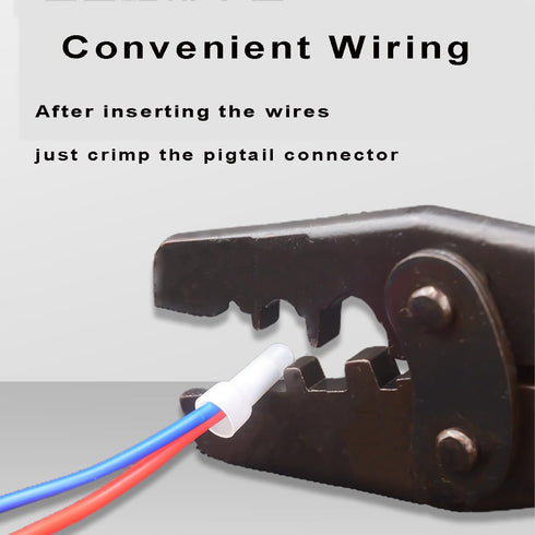 50pcs Closed End Crimp Connectors, AWG8-6 Insulation Wire End Caps Protective Nylon Wire Crimps Terminal (CE8)