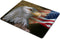 Smooffly Bald Eagle on American Flag Mouse Pad, Vintage USA Flag Design