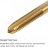 uxcell Straight Flute Taps, M4 x 0.7 Metric Left Hand Titanium Coated High Speed Steel Tapping Tool