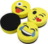 VIZ-PRO Magnetic Smiley Face Circular Whiteboard Eraser, 4 Pack of 2" Dry Erase Erasers