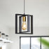 Black Industrial Farmhouse Pendant Light, Vintage Metal Rustic Hanging Light, Adjustable Height