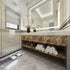 JSEVEM Brown Marble Wallpaper 15.74" 118" - Peel and Stick Vinyl Granite Contact Paper for Kitchen Countertop