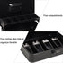 Cash Box with Combination Lock, Durable Metal Cash Box with Money Tray, Security Locker with Cable, Black