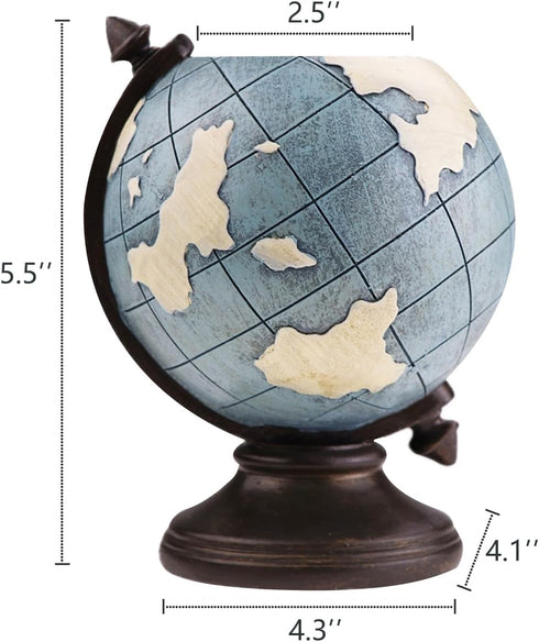 MUAMAX Globe Pen Pencil Holder for Desk, Desktop Organizer Pencil Cup Pot Accessories for Home Office School