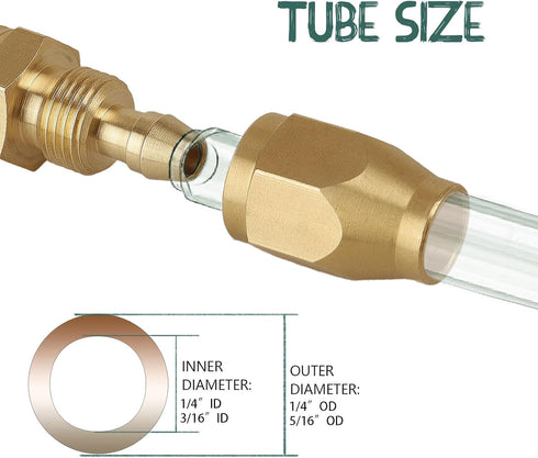 Brass Pneumatic Fitting For 1/4-Inch ID Hose x 1/4-Inch NPT Rigid, Solid Brass Reusable Air Hose Splicer 4PCS by Xastro
