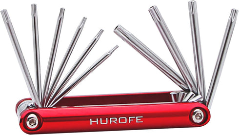 Chrome Vanadium Steel Wrench Set, 10-Piece, Includes Sizes T-6 to T-30 for Various Applications