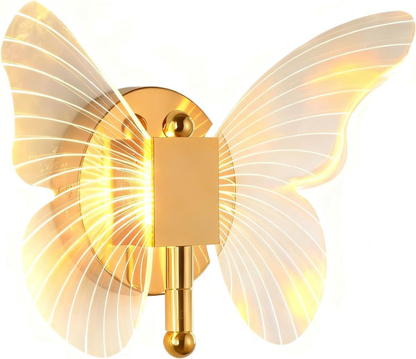 Anuizxz 12W Butterfly-Shaped Wall Lamp LED Wall Sconce, Changeable 3000K Warm, 4000K Neutral,