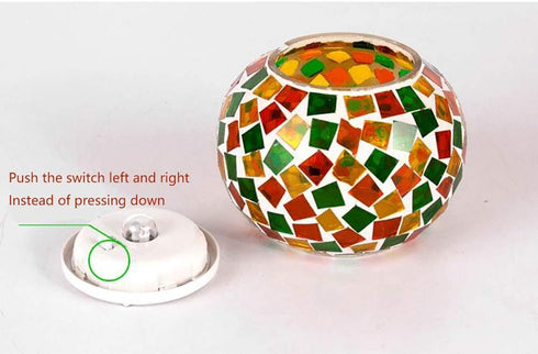 Waterproof Color Changing Table Lamp, Solar Powered Mosaic Glass Ball LED Garden Lawn Night Light Lamps, Party Lights