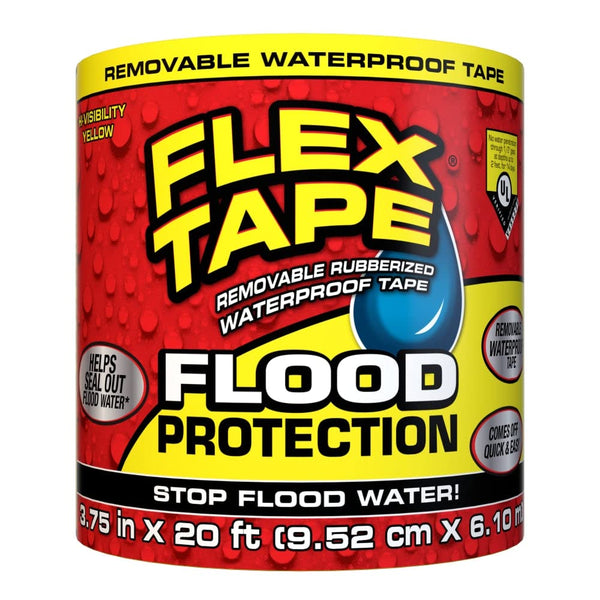 Flex Tape Flood Protection, 3.75 in x 20 ft, Waterproof Rubberized Tape for Windows and Doors