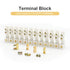 12 Position Dual Row Terminal Block Set, 7 Pieces Electrical Barrier Wire Connector Block, 10A 380V