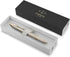 Parker IM Monochrome Ballpoint Pen, Champagne Finish, Medium Point, Blue Ink, Gift Box Included