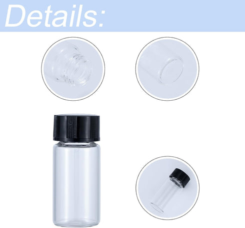 5 ml Clear Glass Bottles for Essential Oils, Chemistry Lab Chemicals, Colognes & Perfumes (10 Pieces)