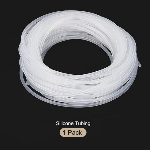 6m Clear Silicone Tubing, 0.5mm(0.02") ID x 2mm(0.08") OD Pure Industrial Plastic Hoses for Pump