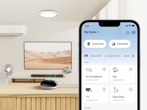 Tapo 18+ 8,000+ H110 Smart IR & IoT Hub with Chime - Universal Remote for TVs, ACS, & Device Types, Matter-Certified