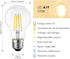 LVWIT A19 LED Vintage Filament Bulb, 6 Pack, Dimmable 7W (60W Equivalent), 2700K Warm White, 800 Lumens