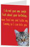 LimaLima Funny Birthday Card - Cat Pet Theme, Rude Offensive, Perfect for Owner Lover Men & Women