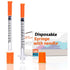 0.5mL 30G 5/16 Inch Syringe with Needle, 0.5cc 30 Gauge 8mm, Individually Wrapped, Pack of 100