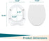 GarveeLife Toilet Seat Round, American Standard, Slow Close Lid, Quick Release Hinges, Non-Slip Bumpers, Easy Install