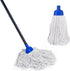 KeFanta Mop for Floor Cleaning, 2 Pcs Cotton String Wet Mops Replacement Head Refill with 0.8" Diameter Mop Handle