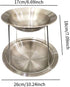 HRYUBTC Seafood Stand Seafood Tray Rack Stainless Steel Tray Stand for Dessert Wedding Birthday Deep Basin(Deep Basin)