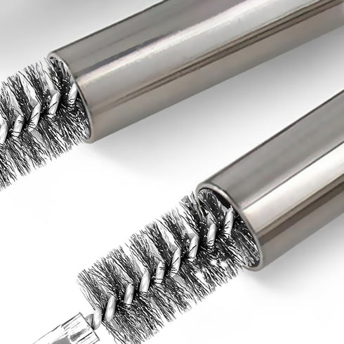 ASNOMY 5Pcs 5/8" Stainless Steel Bore Brush, Wire Brush Set for Power Drill Cleaning