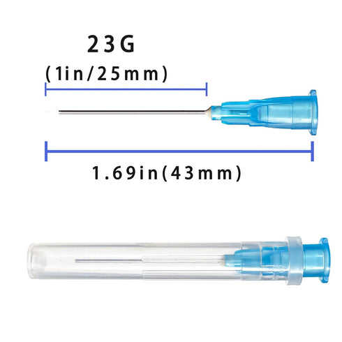 100Pack 23Ga 1 inch Luer Lock Lab Dispensing Accessories for Measuring and Refilling Inks